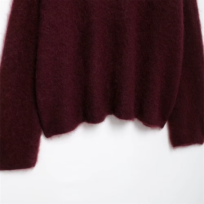 Esme - Solid Sweater with Round Neck