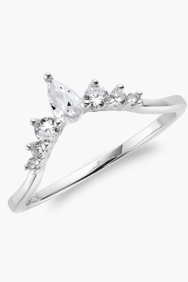 Vienna - V-Shaped Wishbone Stacking Ring