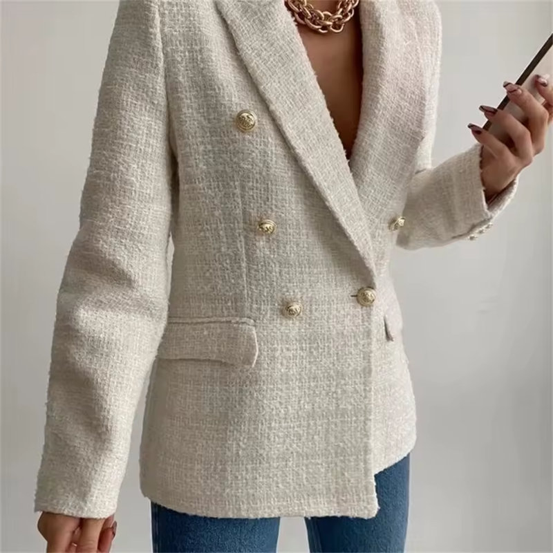 Anne - Long-Sleeve Blazer with Notched Collar for Women