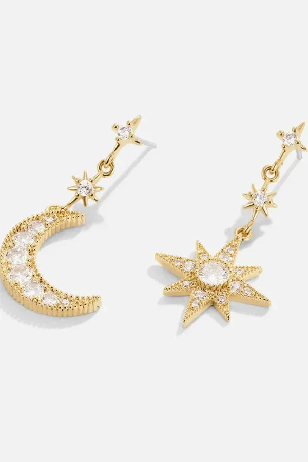 Mia - Celestial Moon Stud Earrings