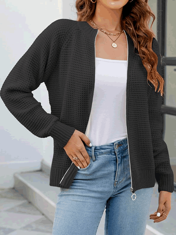 Angelique - Zip-Up Cardigan