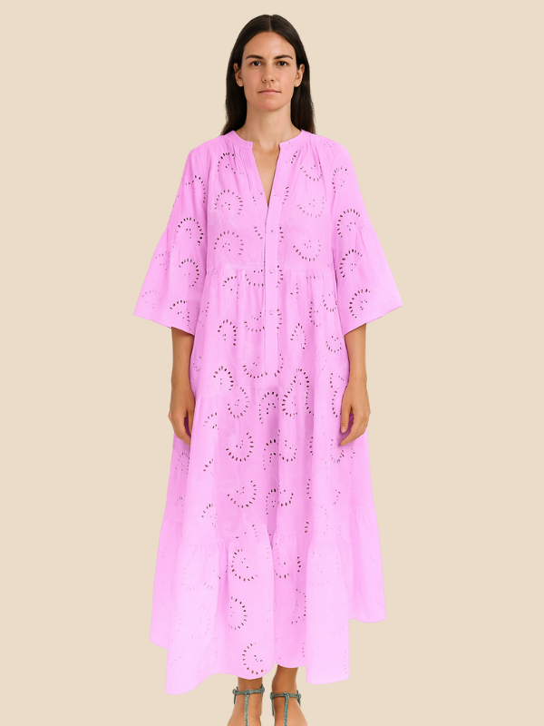 Lauren | Women's Embroidered Floral Maxi Dress