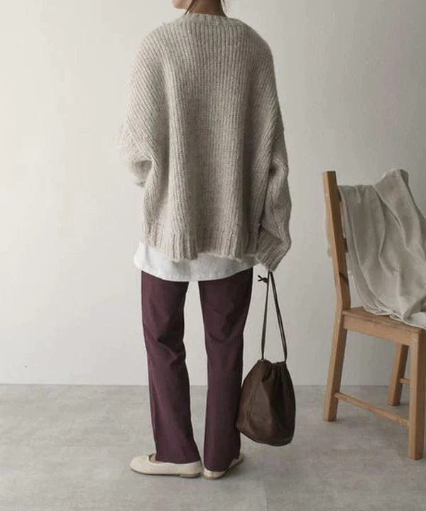 Henrietta - Elegant Oversized Pocket Sweater Modern Winter Style