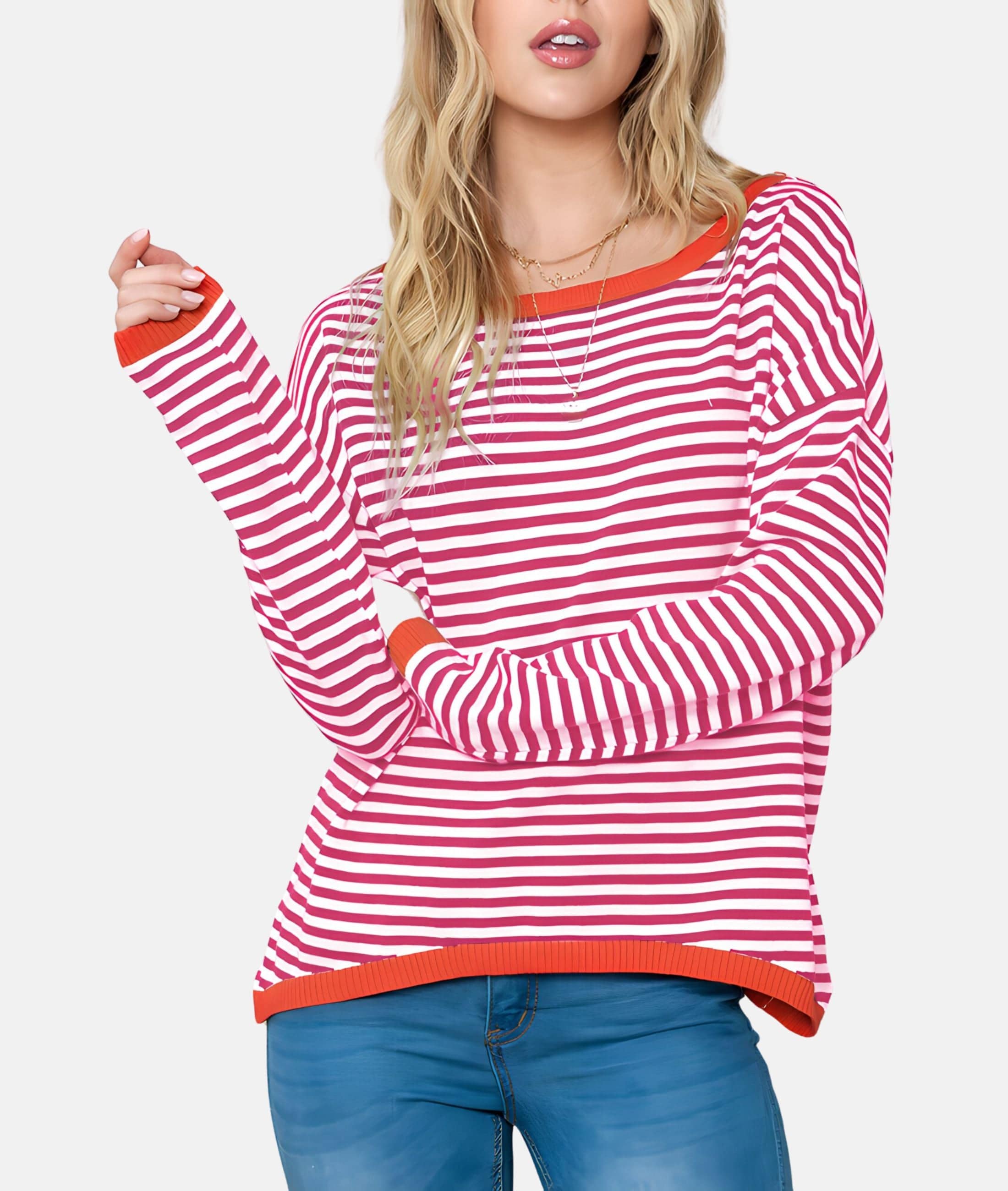 Hannah - Striped Winter Sweater Casual Cozy Wear