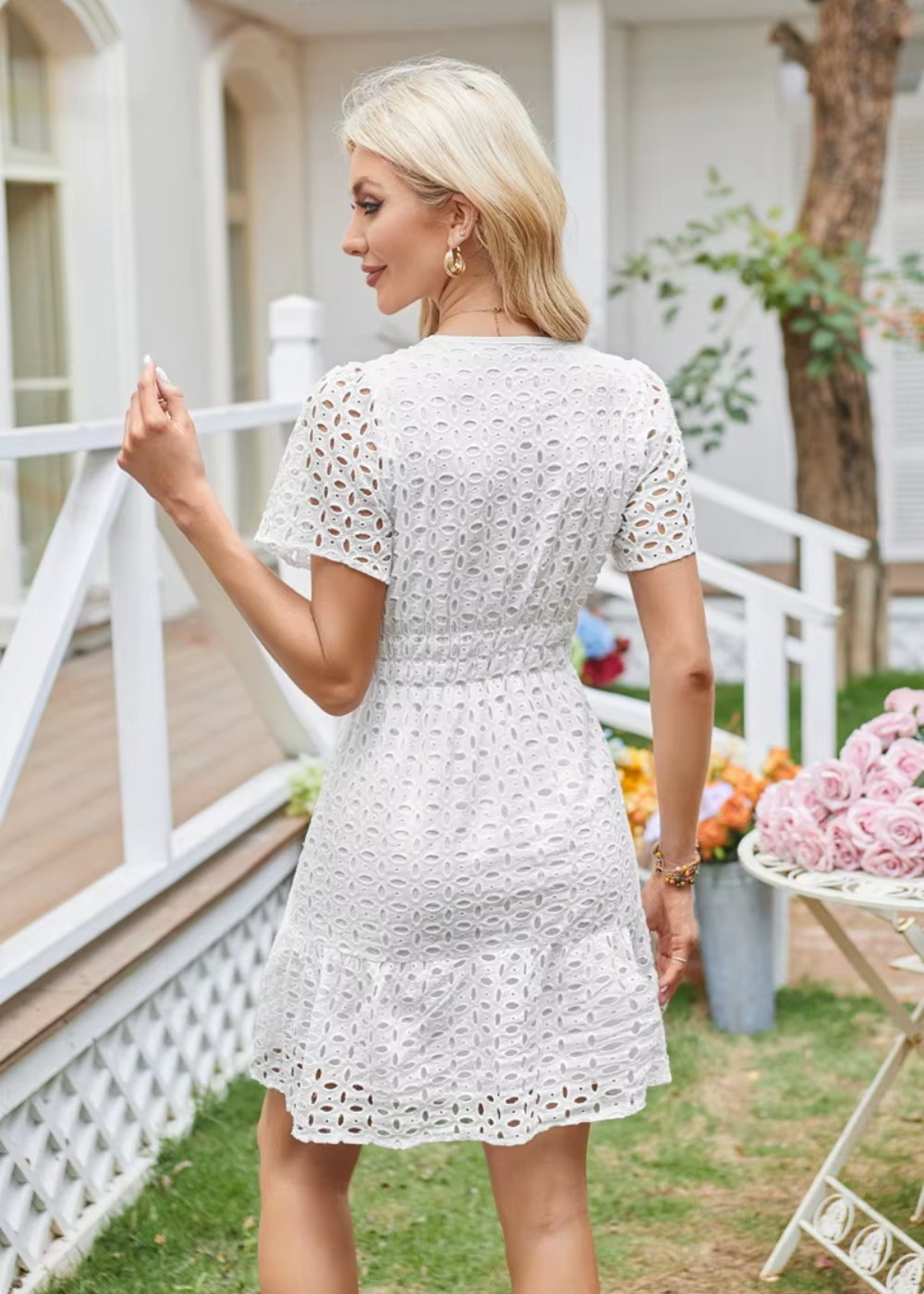 Maya - Elegant Lace Mini Dress for Summer