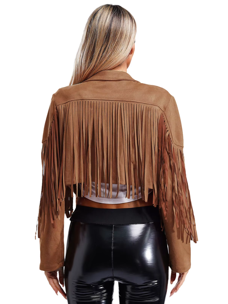 Jessie - Brown Jacket with Fringes