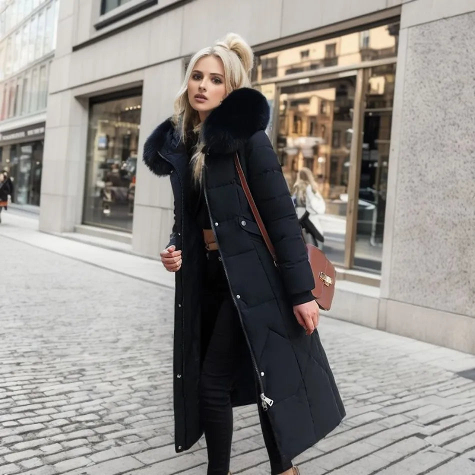 Daphne - Longline Puffer Coat Warm and Elegant for Chilly Days