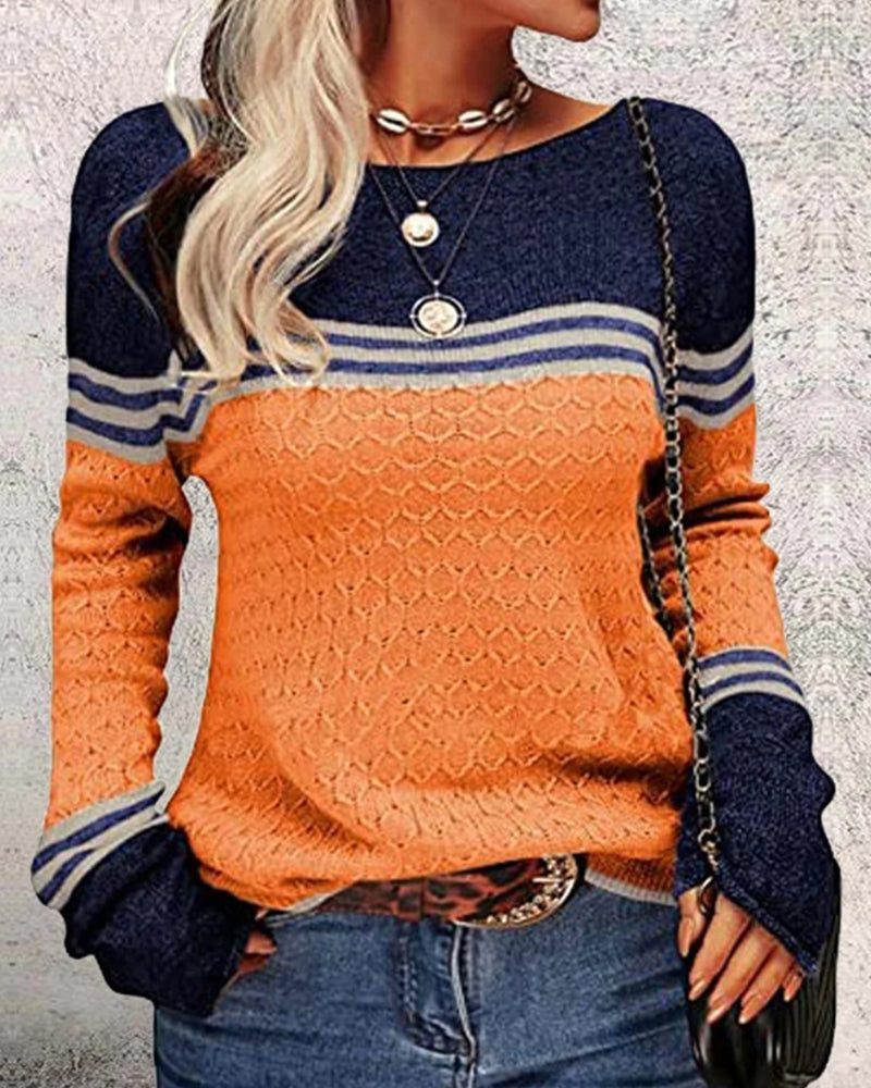 Calista - Elegant Orange Sweater Modern Style for Winter