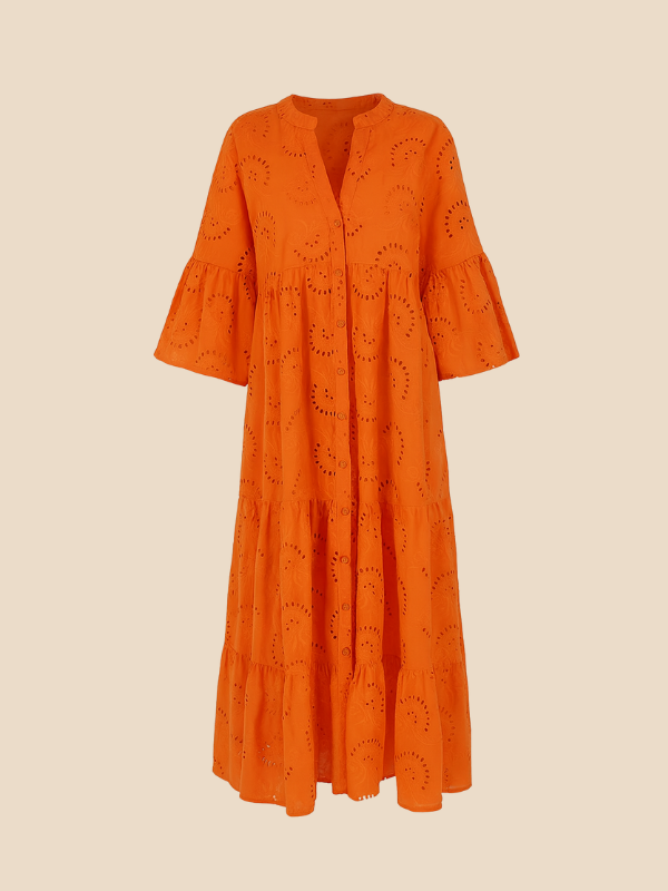Lauren | Women's Embroidered Floral Maxi Dress