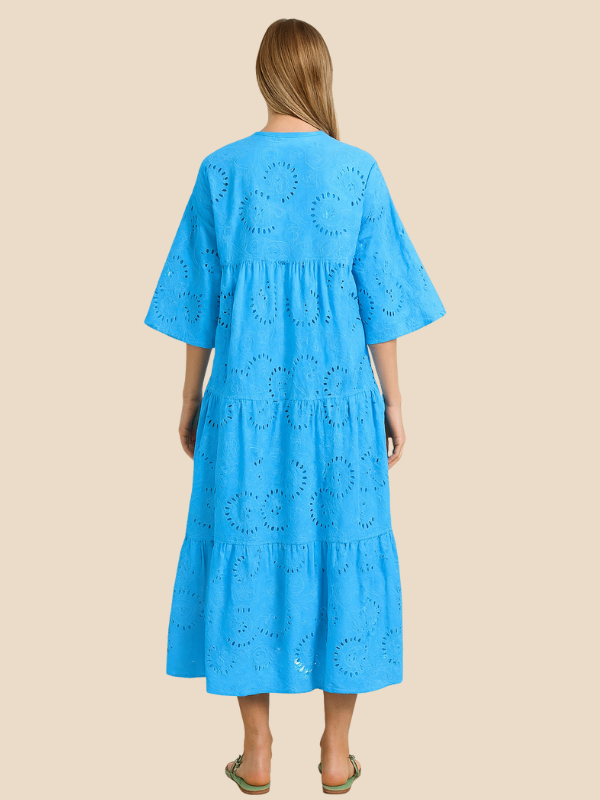 Lauren | Women's Embroidered Floral Maxi Dress