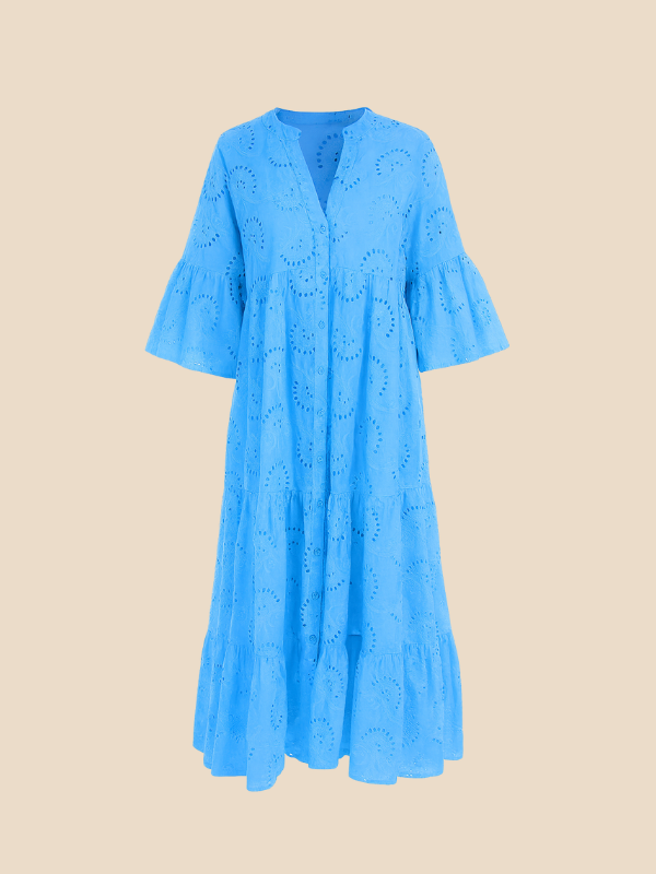 Lauren | Women's Embroidered Floral Maxi Dress