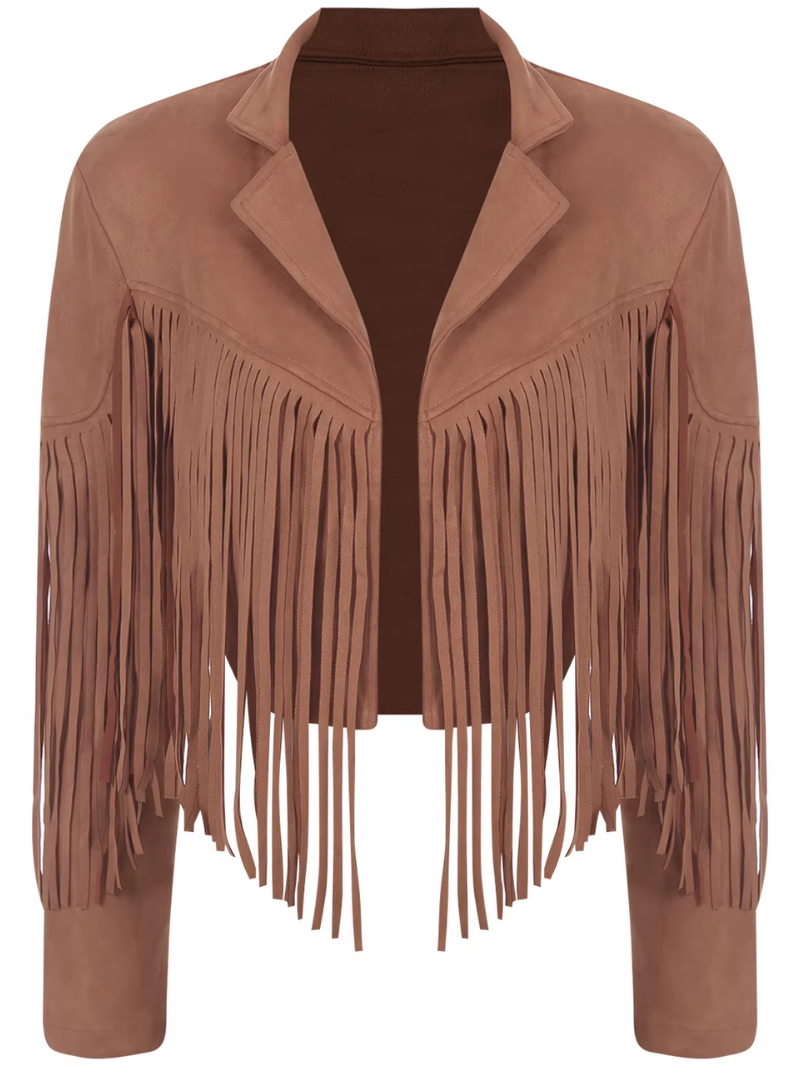 Jessie - Brown Jacket with Fringes