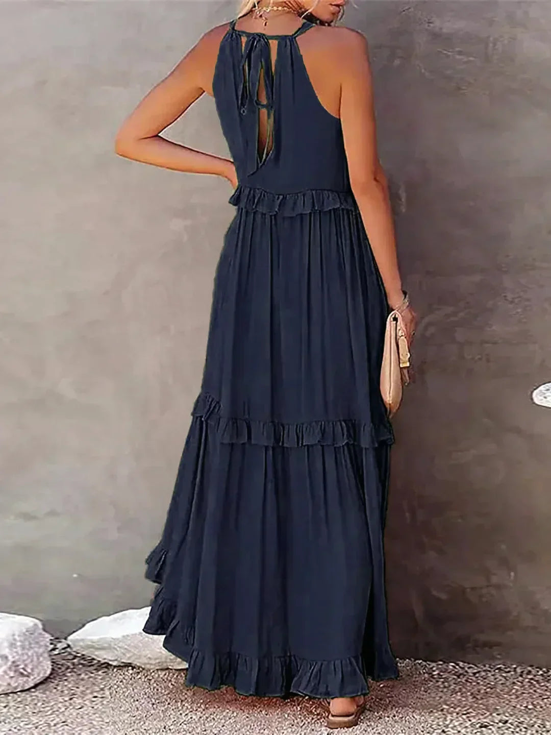 Annabelle | Women's Ruffle Halterneck Summer Dress