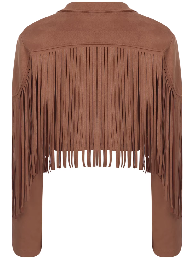 Jessie - Brown Jacket with Fringes