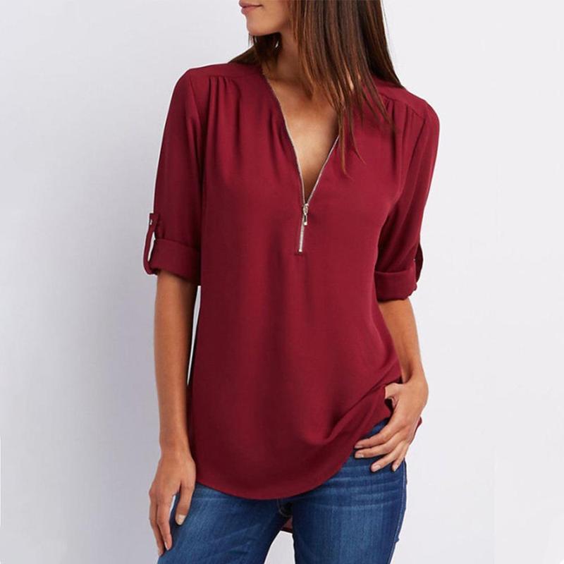 Saskia - Long Sleeve Blouse (Plus Size Available)