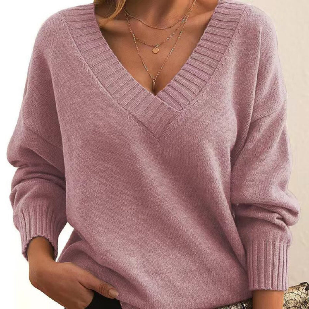 Harlow - V-Neck Knit Sweater Soft, Stylish, and Perfect for Layering