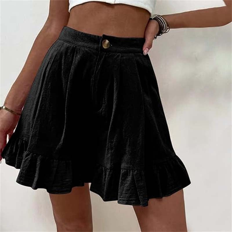 Leilani - Flowy Ruffle Hem Shorts