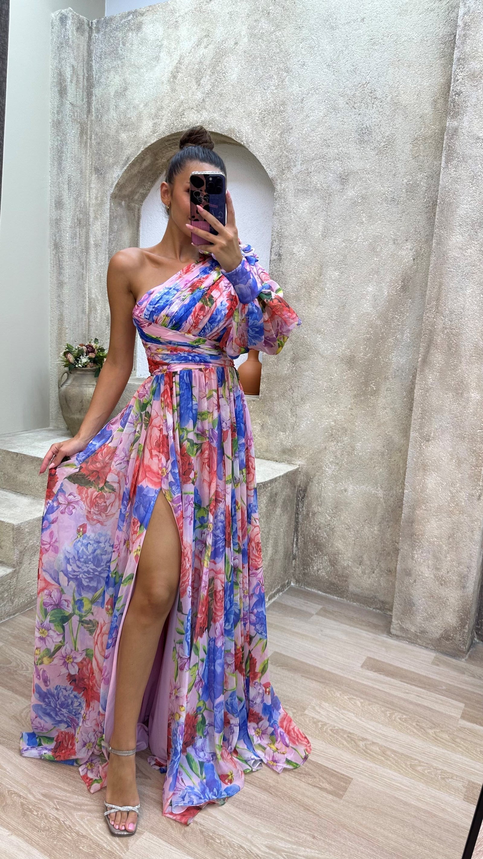 Flora | Women's One Shoulder Floral Dress