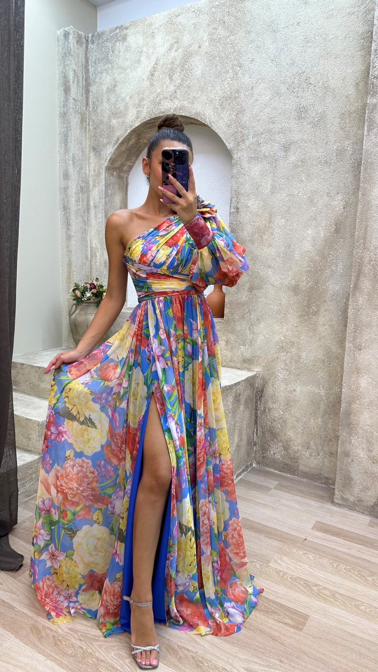 Flora | Women's One Shoulder Floral Dress