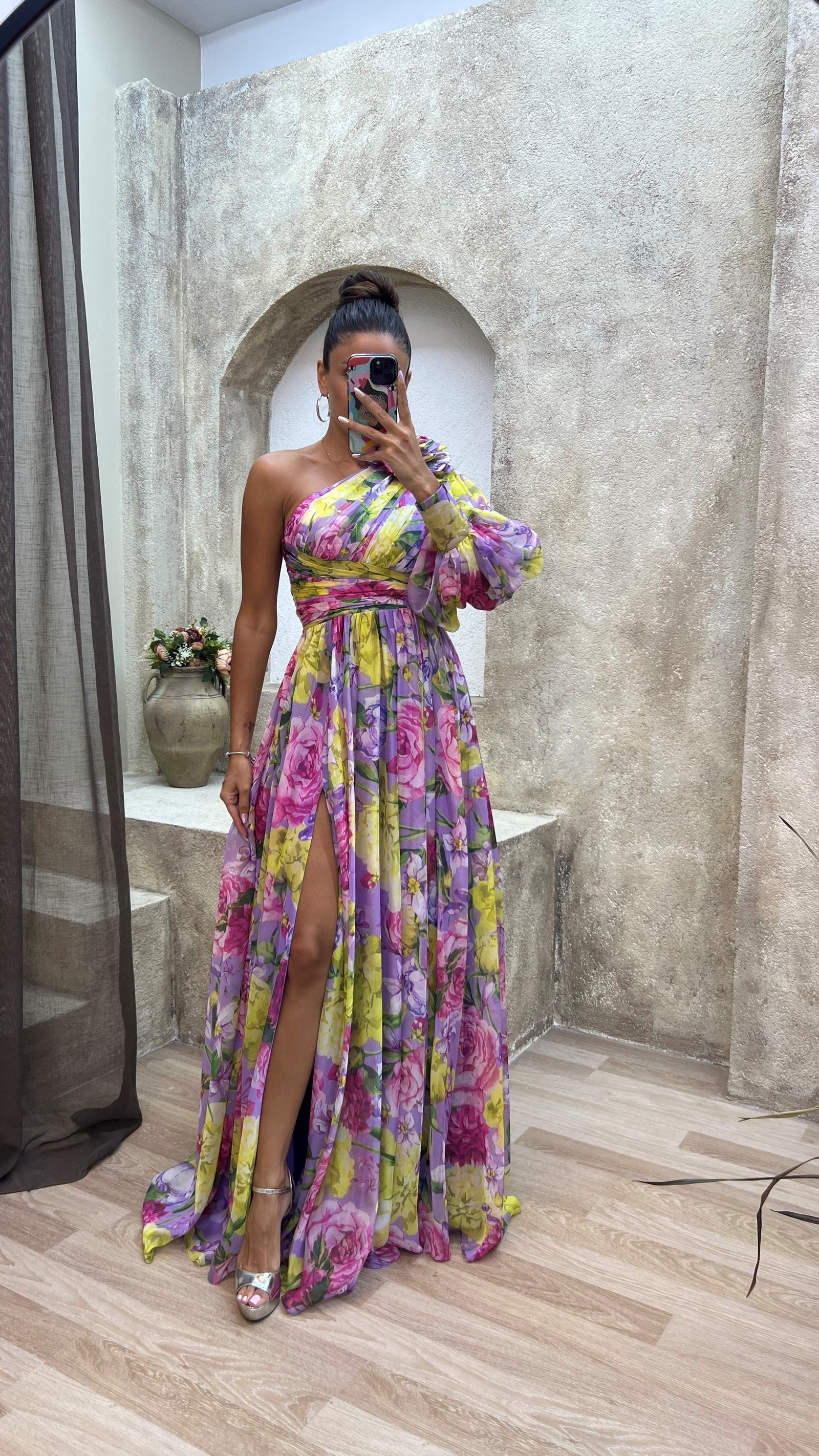 Flora | Women's One Shoulder Floral Dress