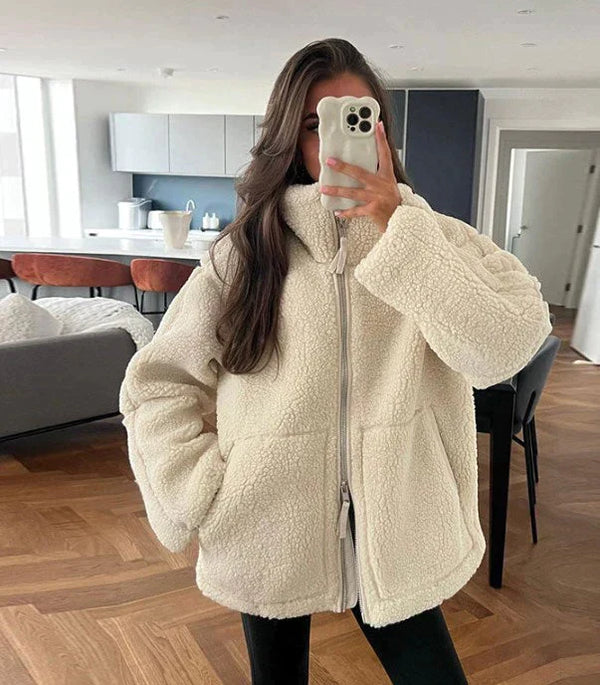 Daphne - Oversized Sherpa Fleece Jacket Ultra-Soft and Stylish for Cold Weather