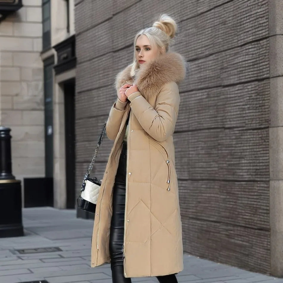 Daphne - Longline Puffer Coat Warm and Elegant for Chilly Days