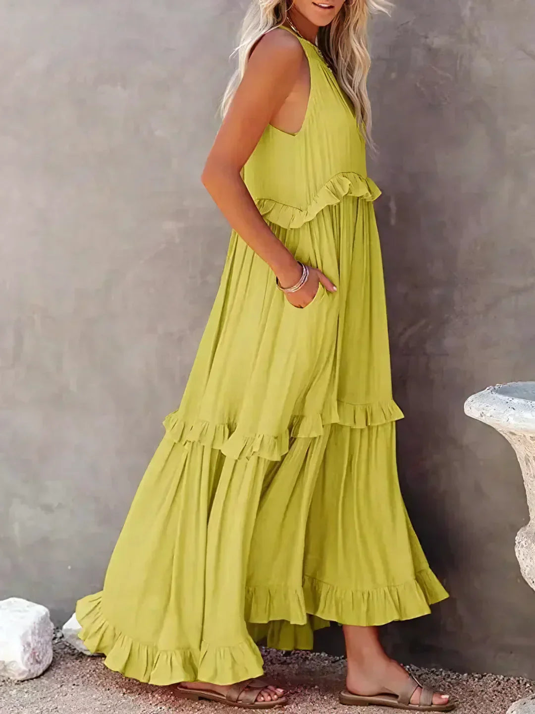 Annabelle | Women's Ruffle Halterneck Summer Dress