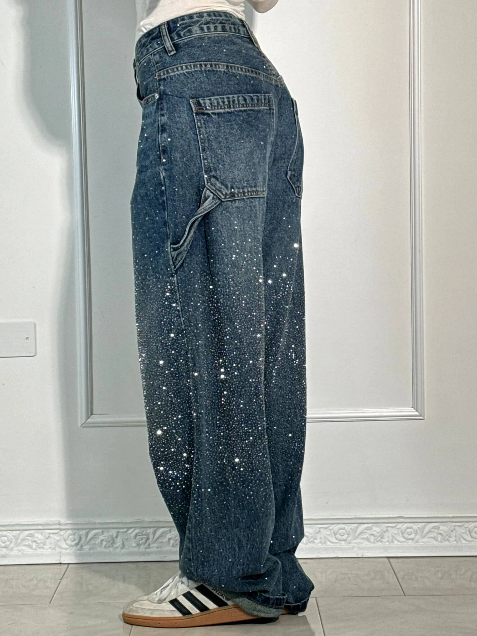 Rafaela - Diamond Jeans with Balloon Fit and Sparkling Details