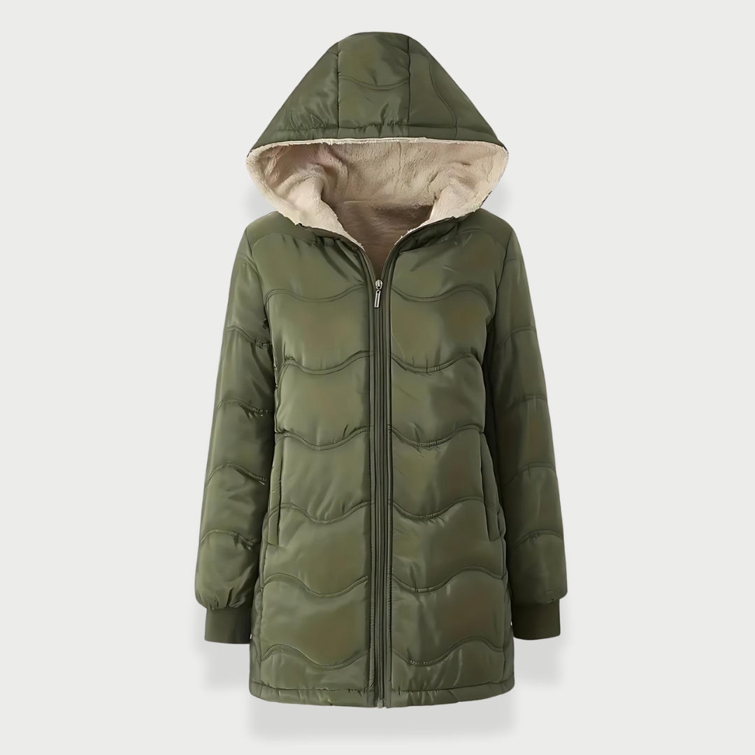 Blythe - Hooded Puffer Jacket with Fleece Lining for Ultimate Warmth