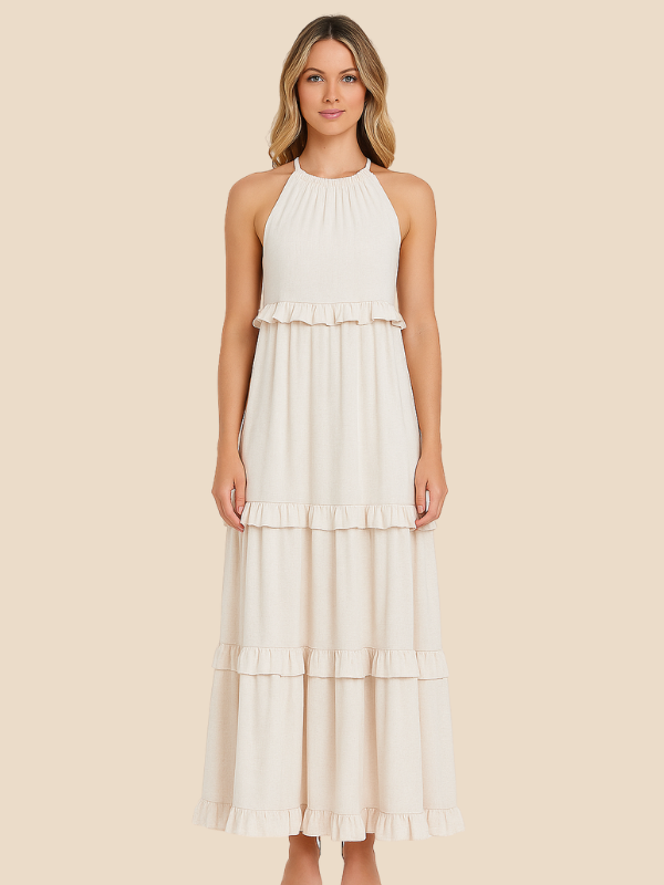 Annabelle | Women's Ruffle Halterneck Summer Dress