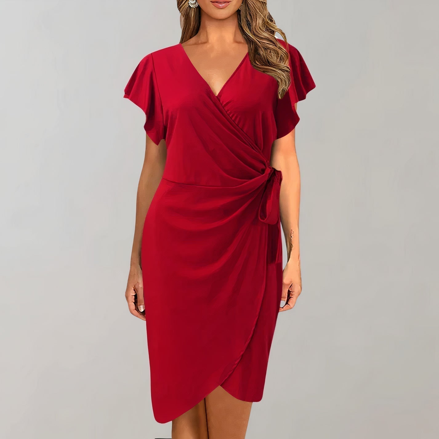 Ailsa - Elegant Wrap Dress Sophisticated and Stylish