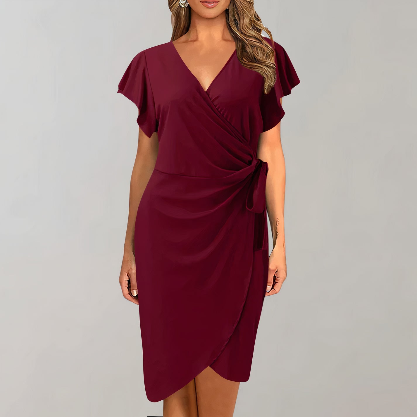 Ailsa - Elegant Wrap Dress Sophisticated and Stylish