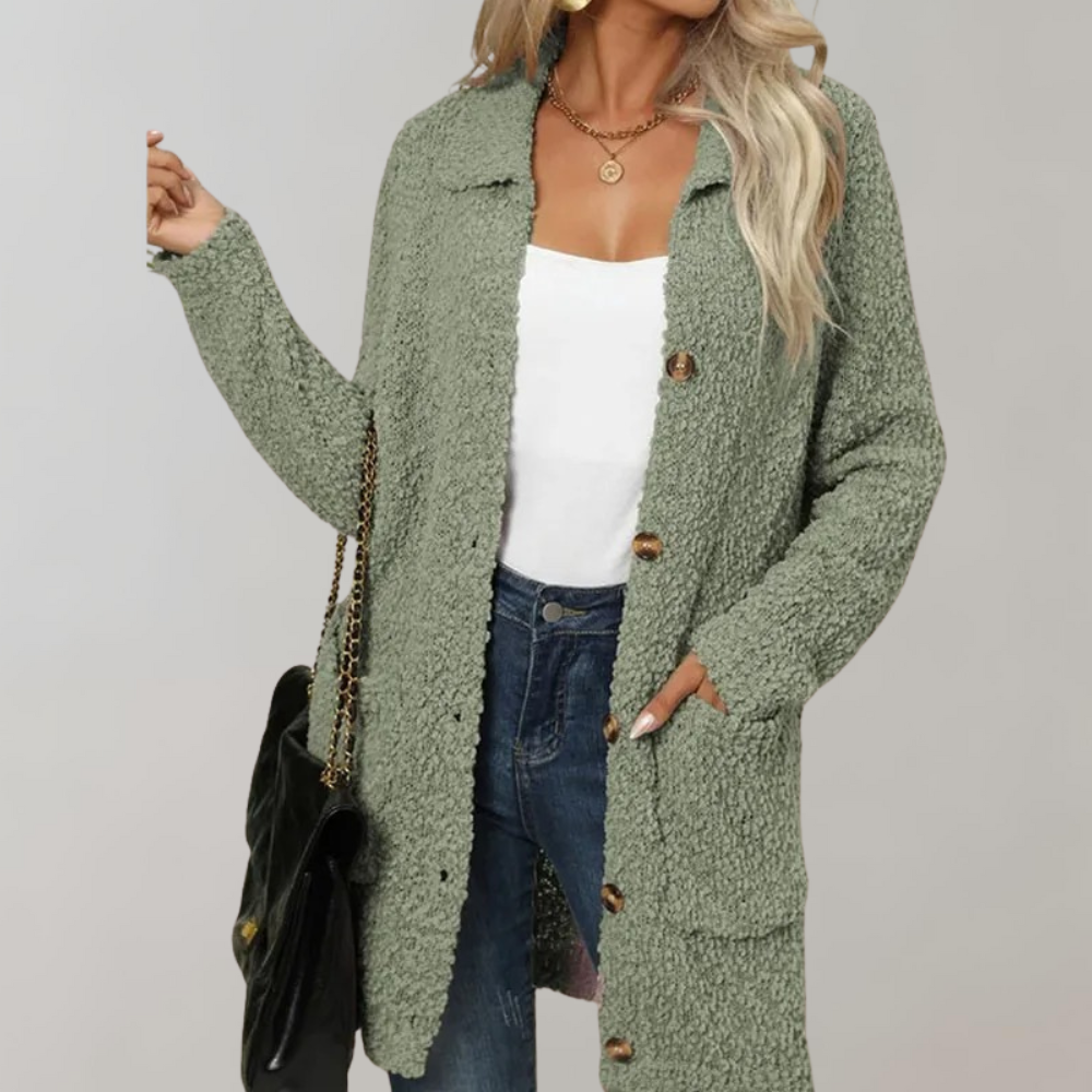 Delilah - Women's Casual Long Cardigan with Pockets