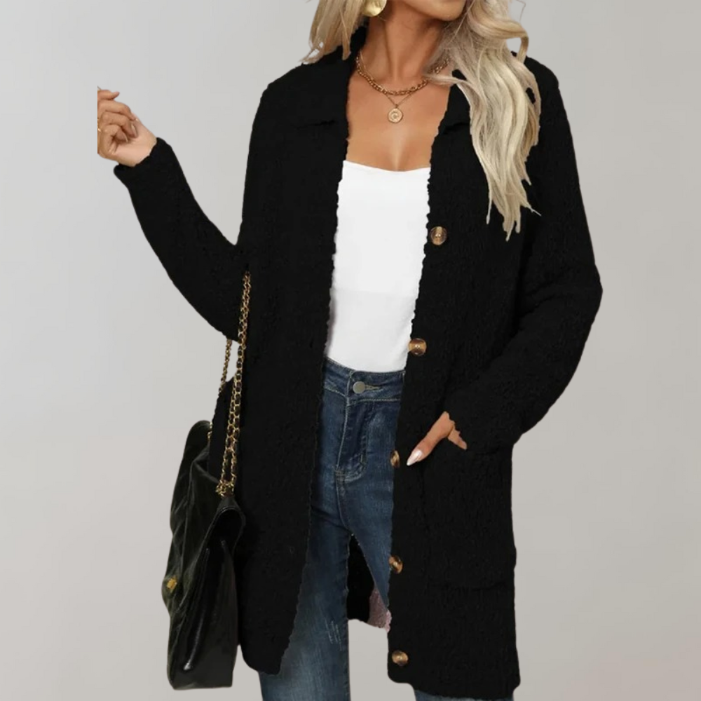 Delilah - Women's Casual Long Cardigan with Pockets