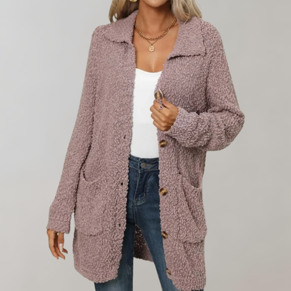 Delilah - Women's Casual Long Cardigan with Pockets