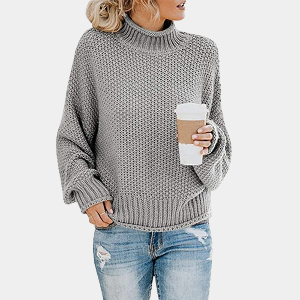 Lucia - Chunky Knit Turtleneck Warm Sweater