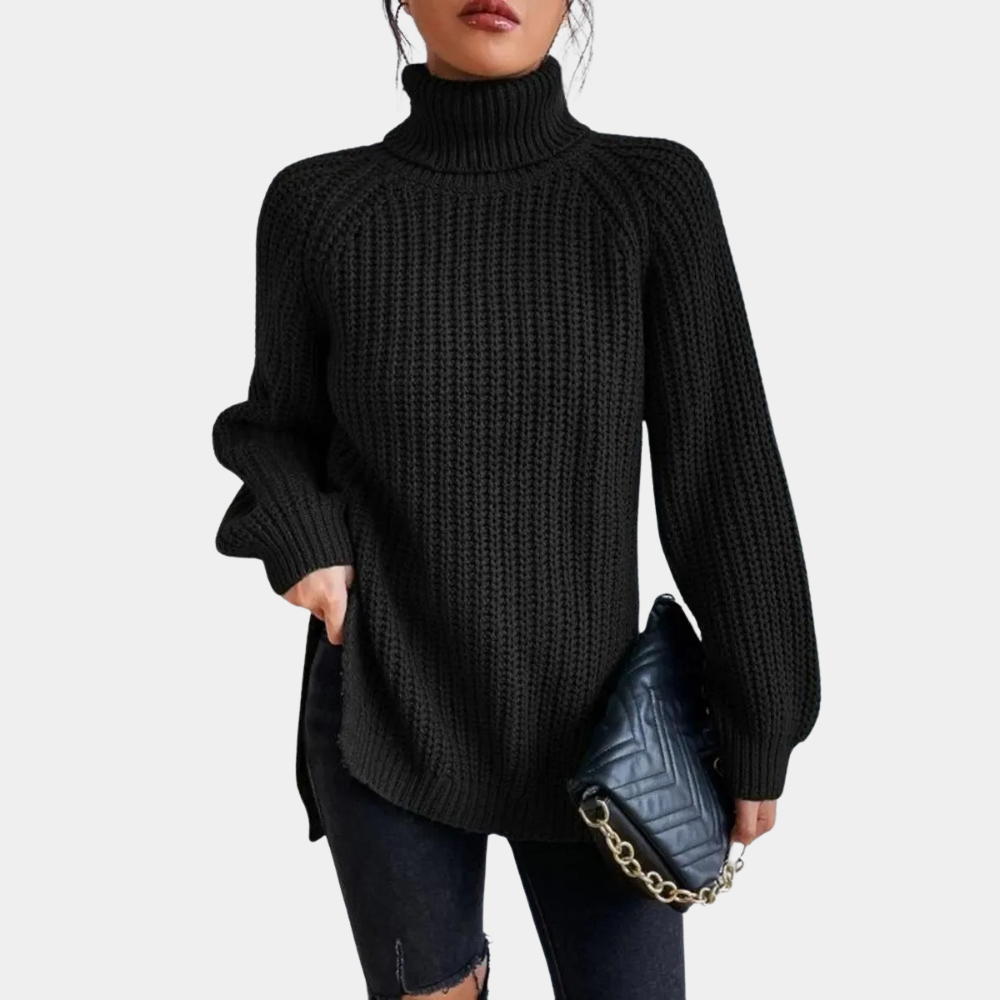 Fleur - Ribbed Turtleneck Sweater