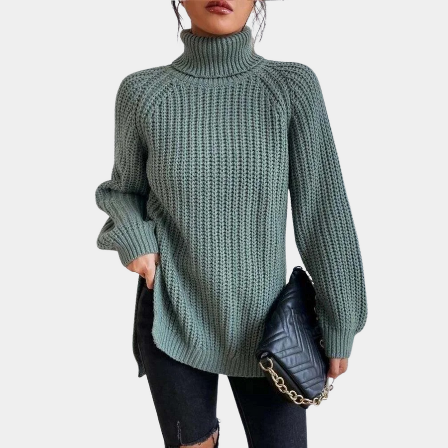 Fleur - Ribbed Turtleneck Sweater