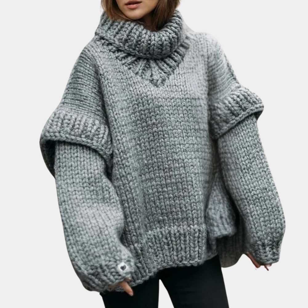 Sienna - Chunky Turtleneck Knit Sweater