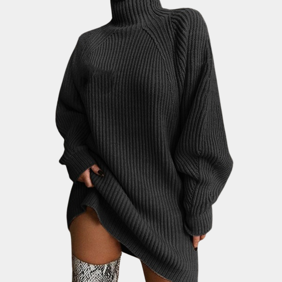 Eloise - Oversized Turtleneck Sweater Dress