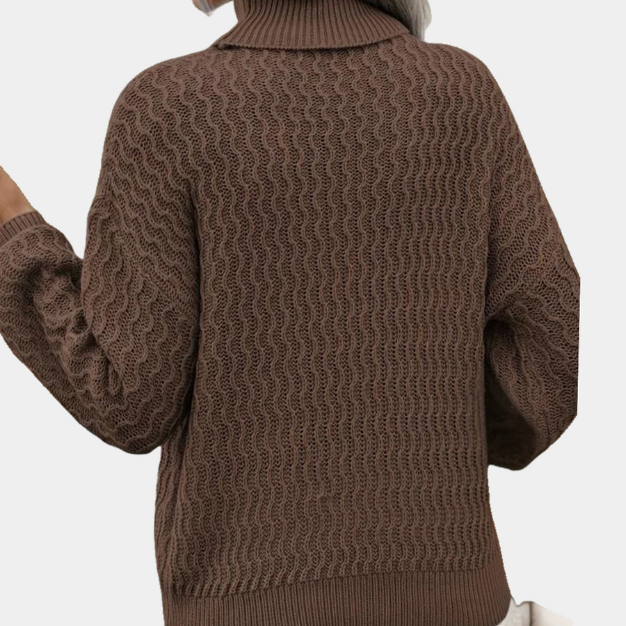 Clementine - Wave Knit Sweater with Chic Textured Design