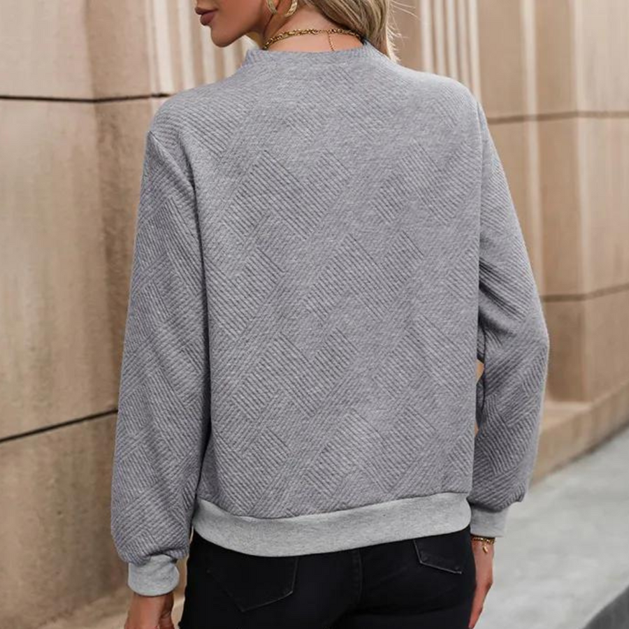 Hazel - Asymmetrical Button Knitwear Sweater