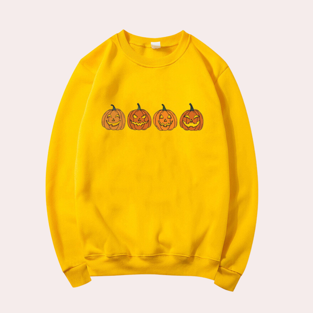 Bonnie - Pumpkin Print Halloween Sweatshirt