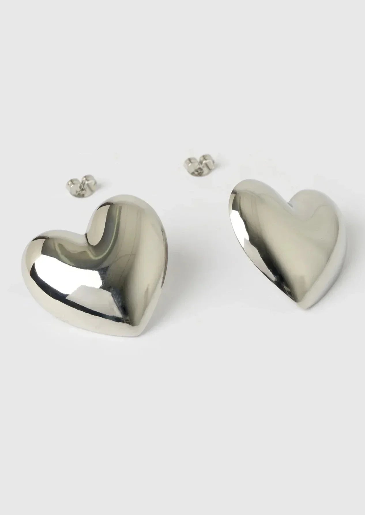 Darcy - Earrings Gold and Silver Heart-Shaped Handcrafted Hypoallergenic