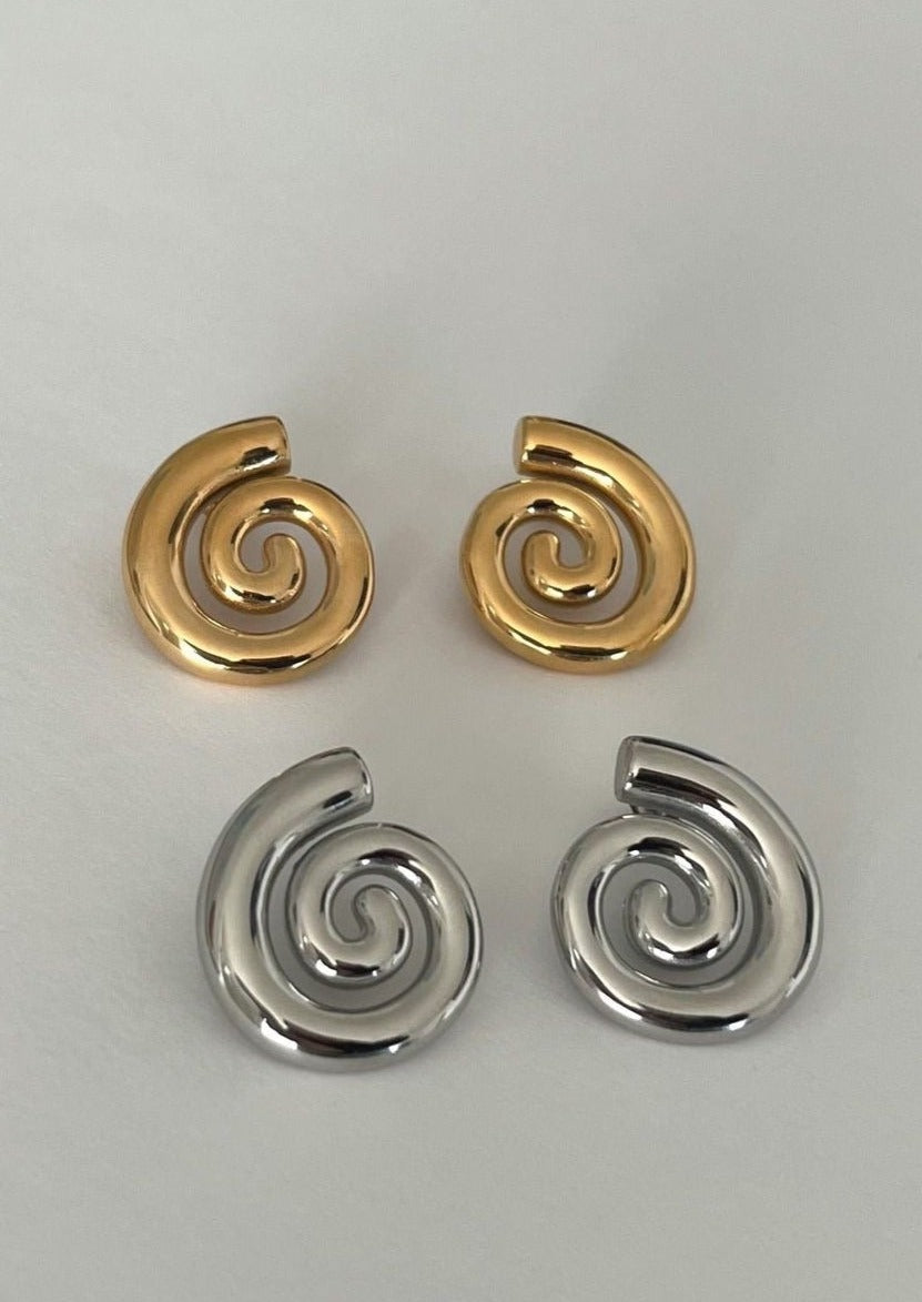 Clementine - Earrings Gold and Silver Handcrafted Hypoallergenic Lightweight