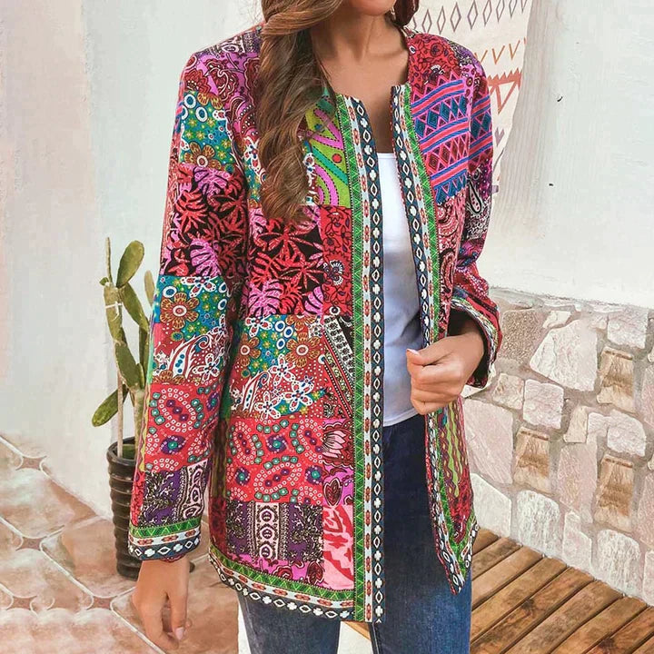 Jovie - Women's Floral Print Lightweight Jacket (Plus Size Available)