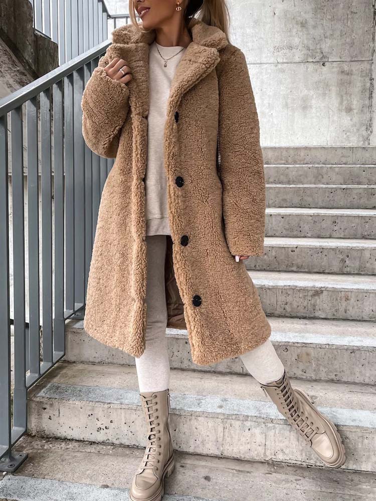 Cecelia - Teddy Coat Warm Long Teddy Coat (Plus Size Available)