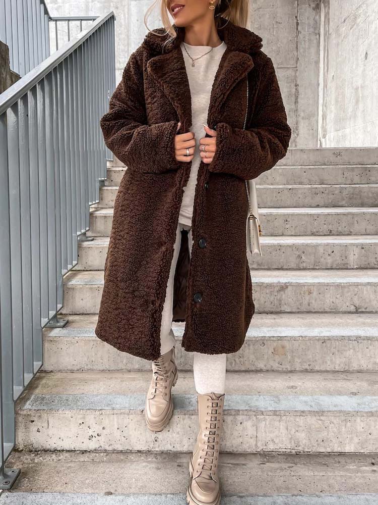 Cecelia - Teddy Coat Warm Long Teddy Coat (Plus Size Available)