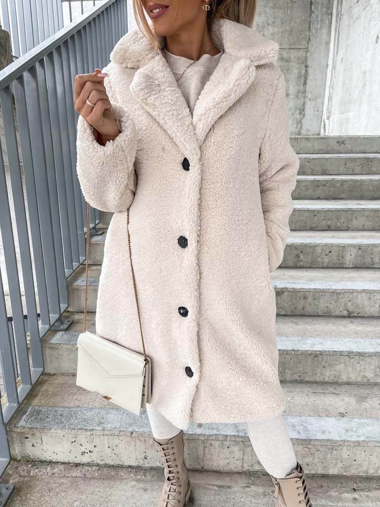 Cecelia - Teddy Coat Warm Long Teddy Coat (Plus Size Available)