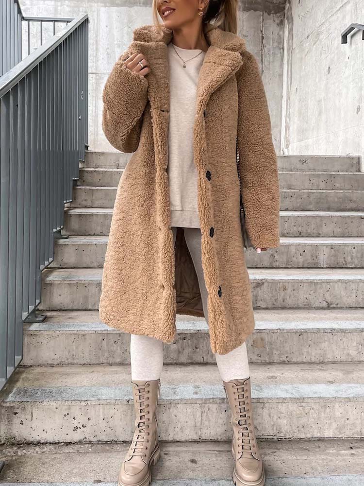 Cecelia - Teddy Coat Warm Long Teddy Coat (Plus Size Available)